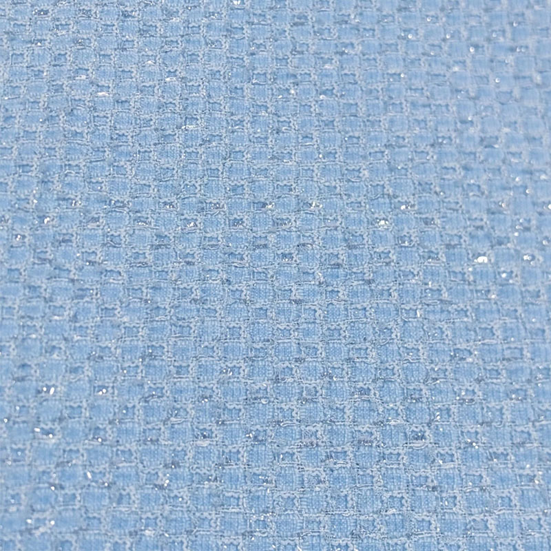 Sewing Tweed Fabric - Small Lattice and Bright Wire Yarn-Dyed