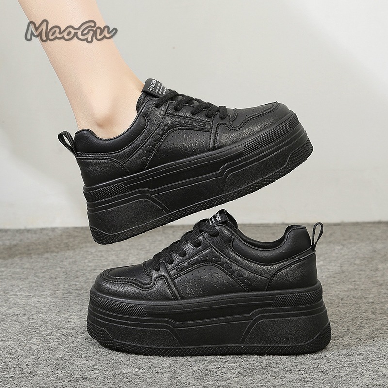 Sewing Fabric - Height Increasing Platform White Sneakers Female