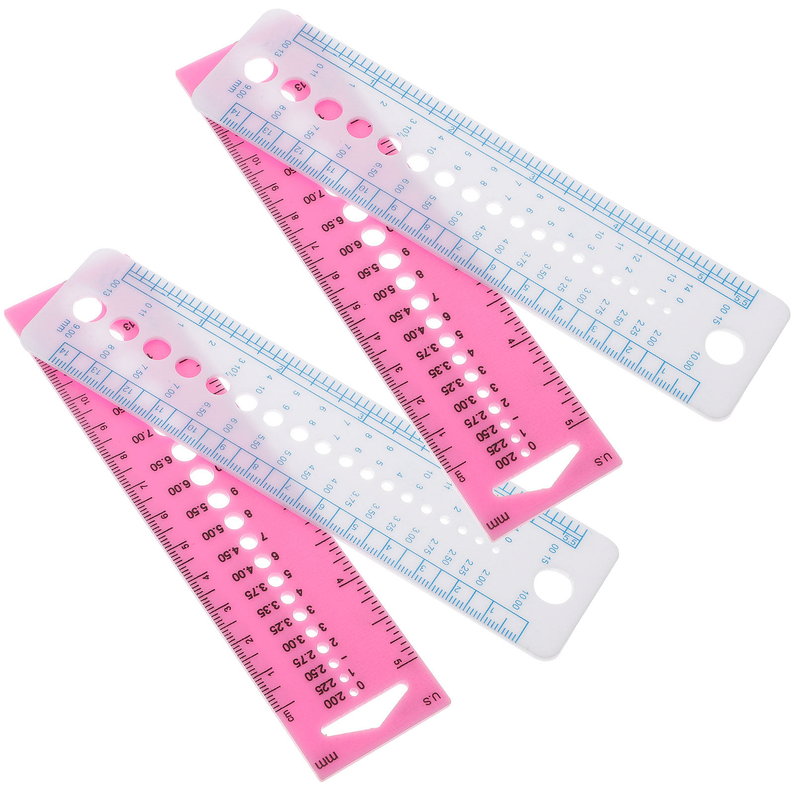 Sewing Gauge Ruler - 4Pcs Knitting Needle Gauge Tool Plastic