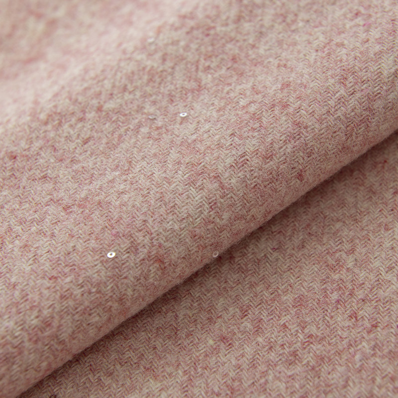 Starry Sky Sequins Wool Blend  - Sewing Tweed Fabric recension och pris