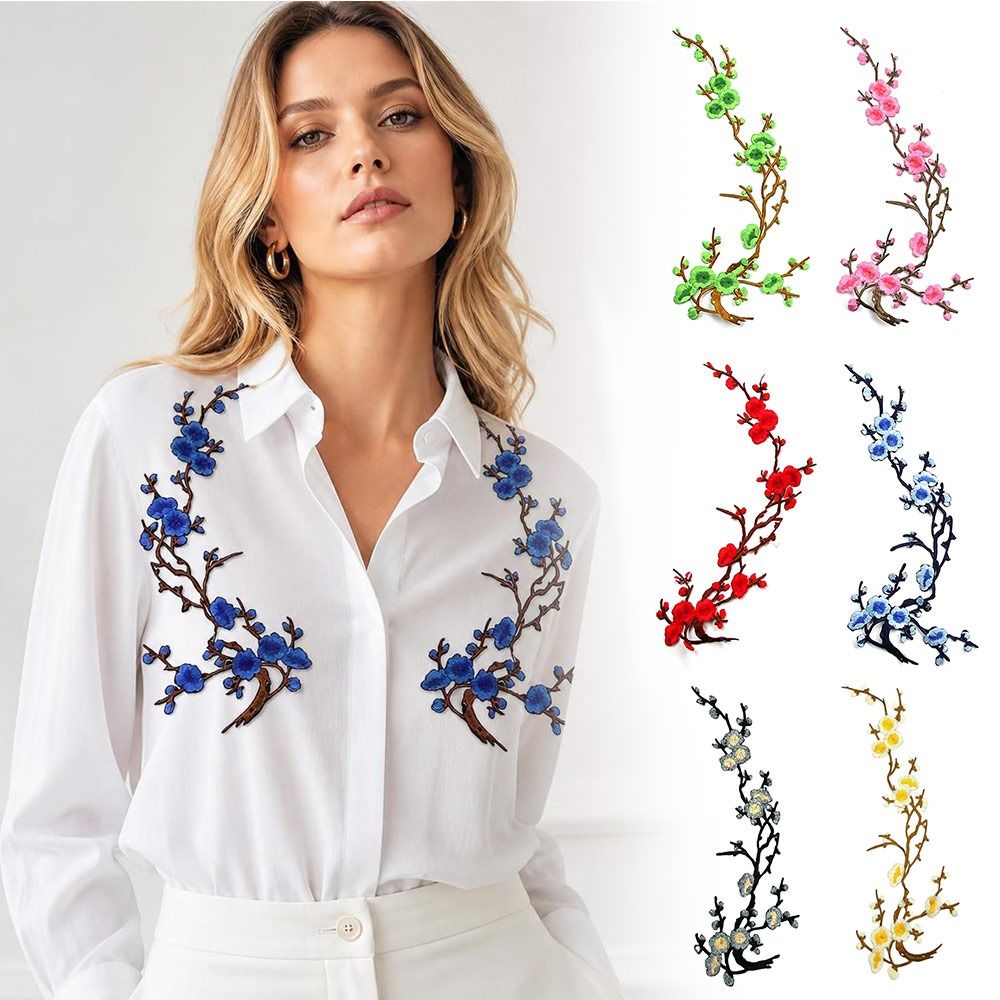 DIY Cherry Blossom Iron On Pat - Sewing Embroidery Fabric recension och pris