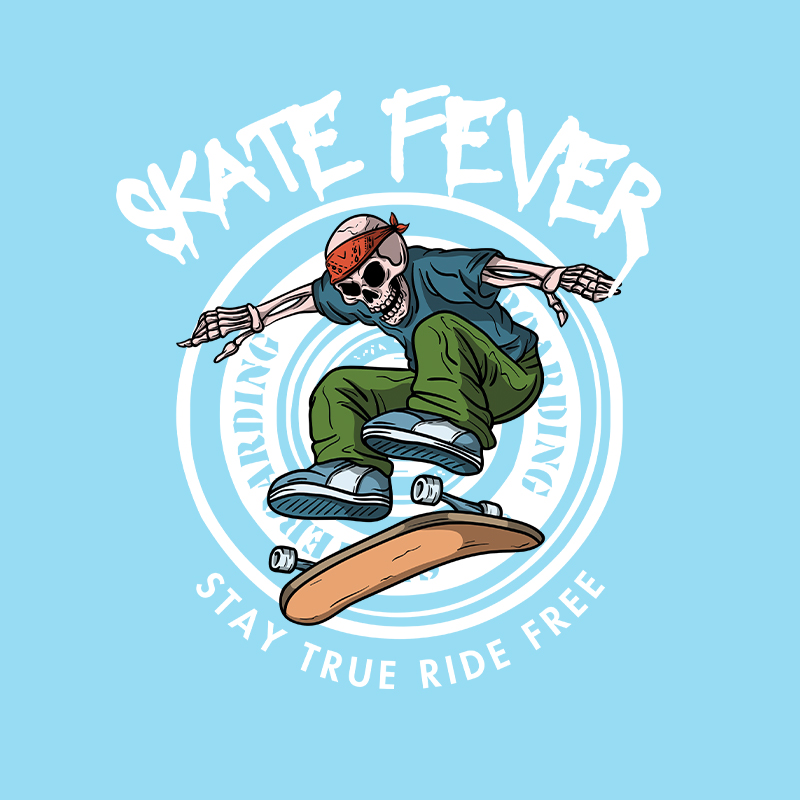 Cool skeleton playing skateboa - Iron On Patch recension och pris