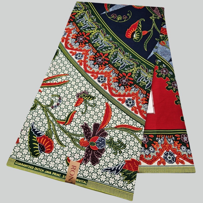 Blue Green Printed Cotton Java - Sewing Batik recension och pris