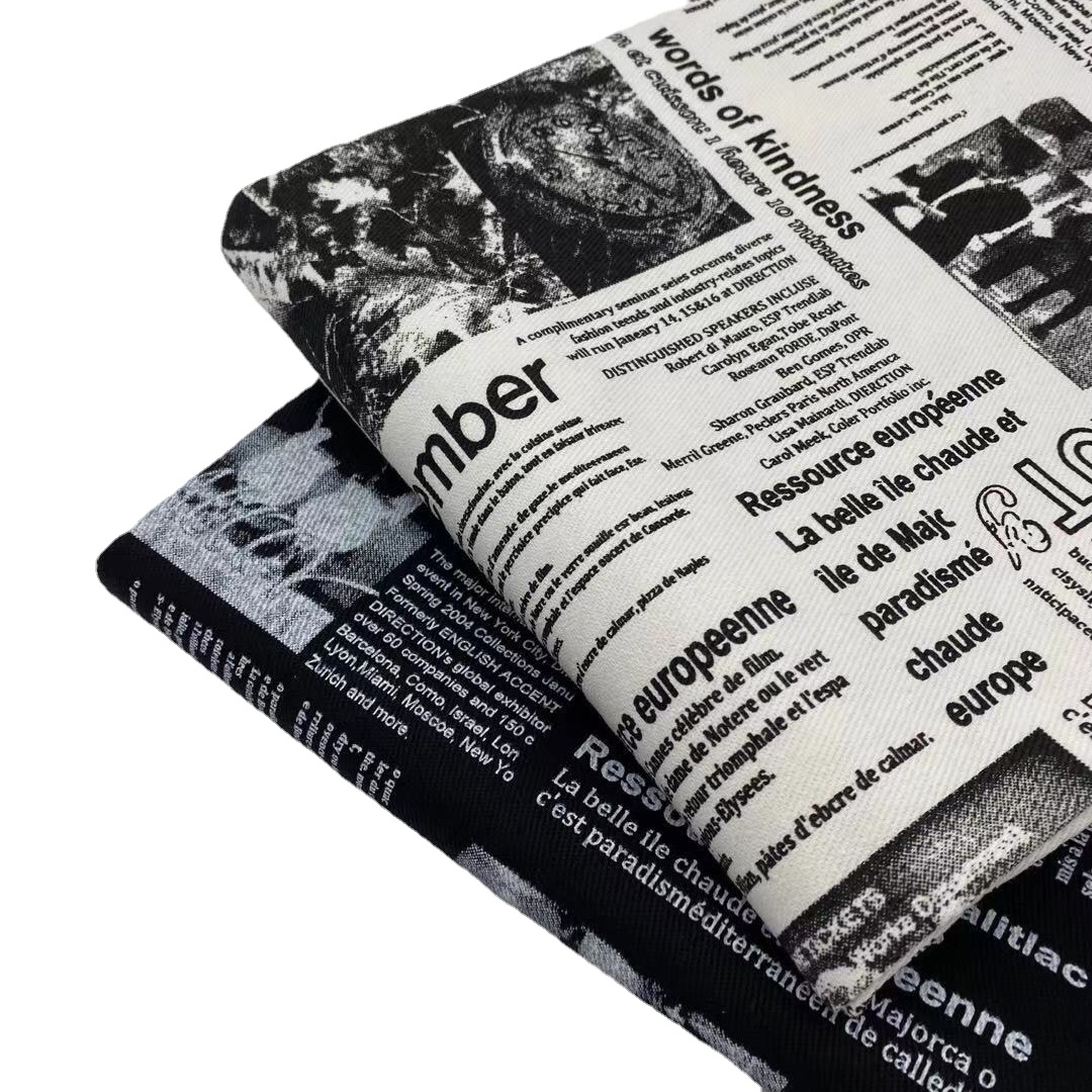 Vintage Retro Black White News - Sewing Tweed Fabric recension och pris