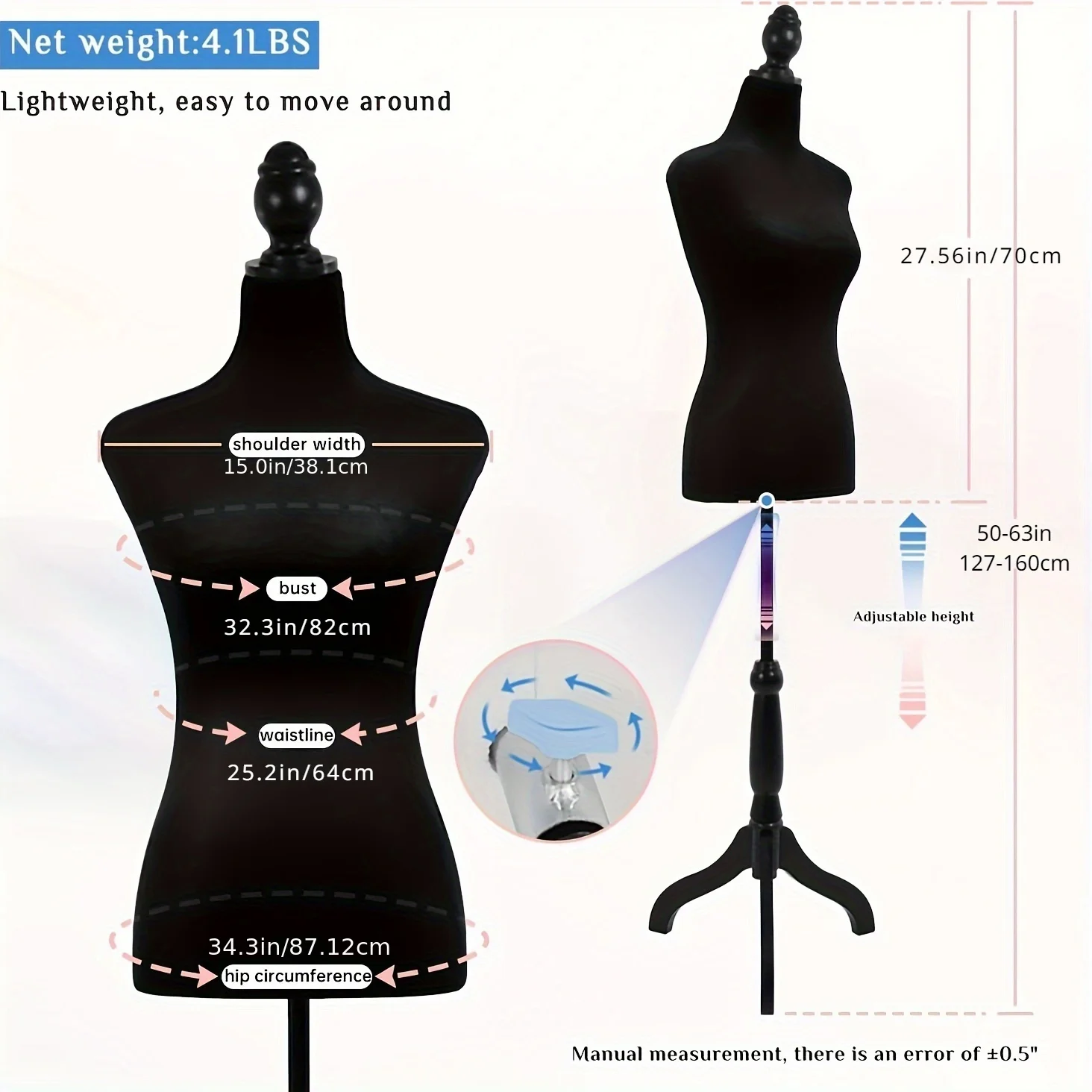 Half Body Mannequin Dress Form - Dress Form Mannequin recension och pris