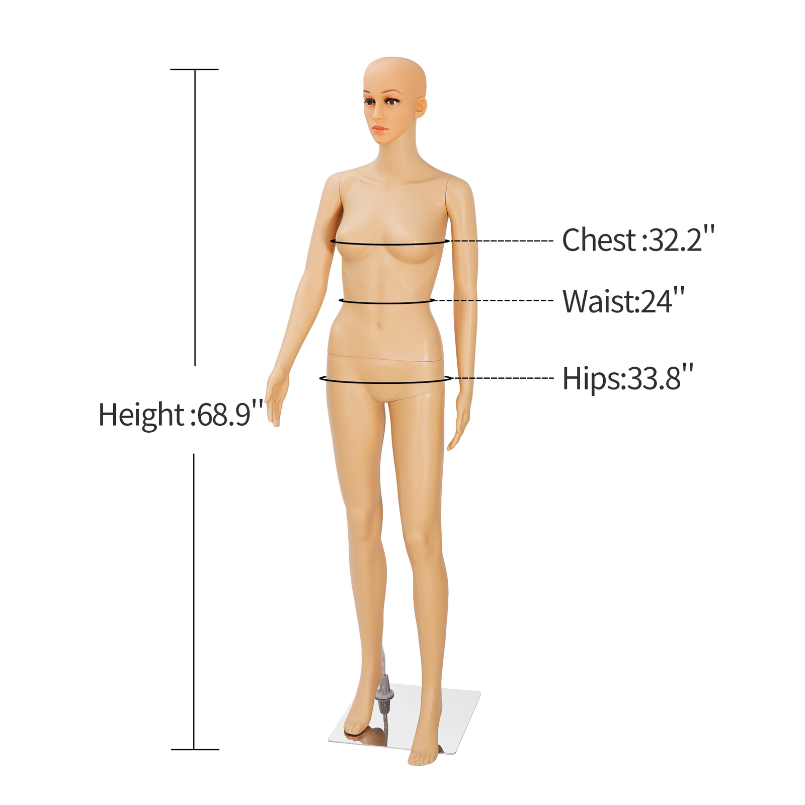 Female Mannequin Full Body PP  - Dress Form Mannequin recension och pris