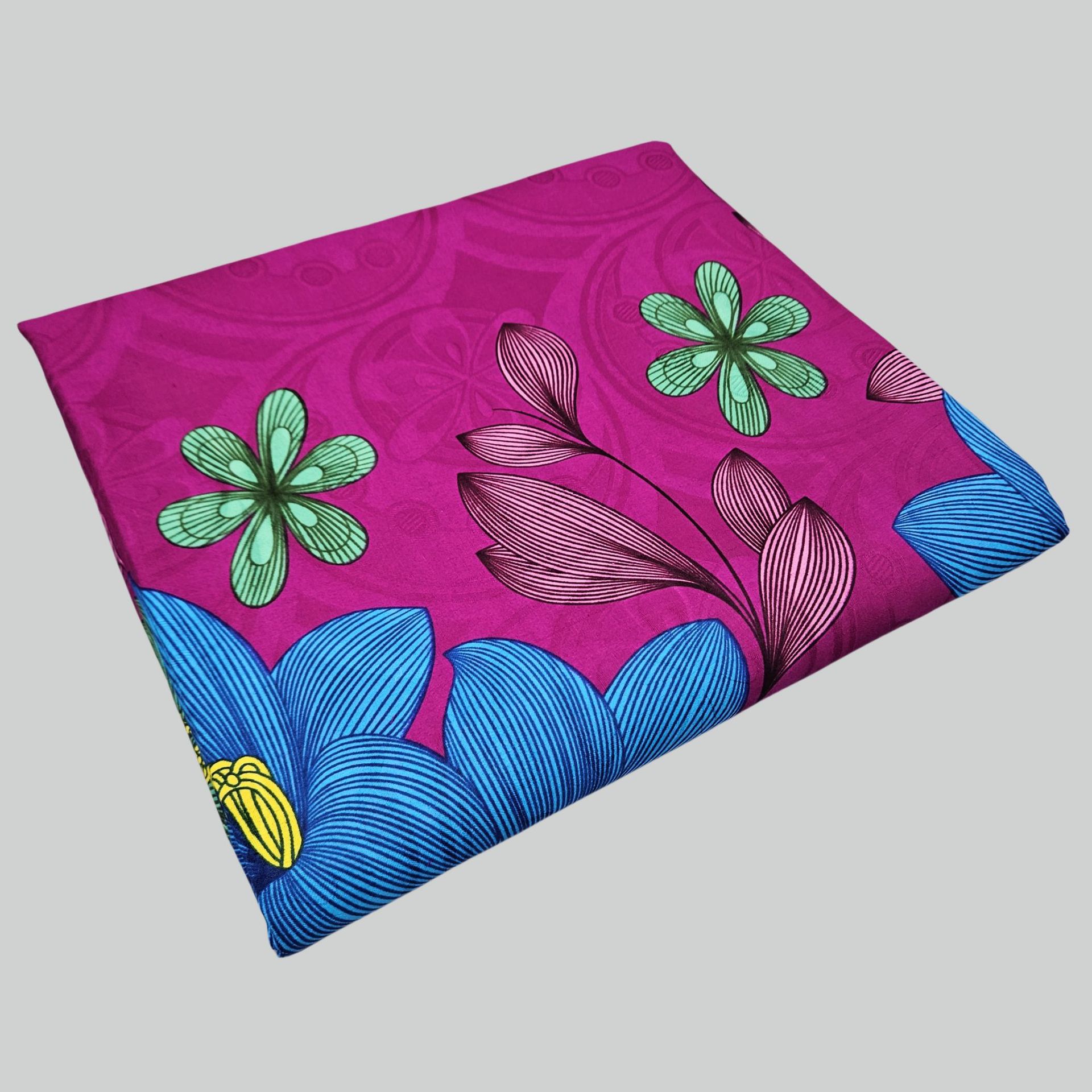 Floral Printed on Purple Blue  - Sewing Batik recension och pris