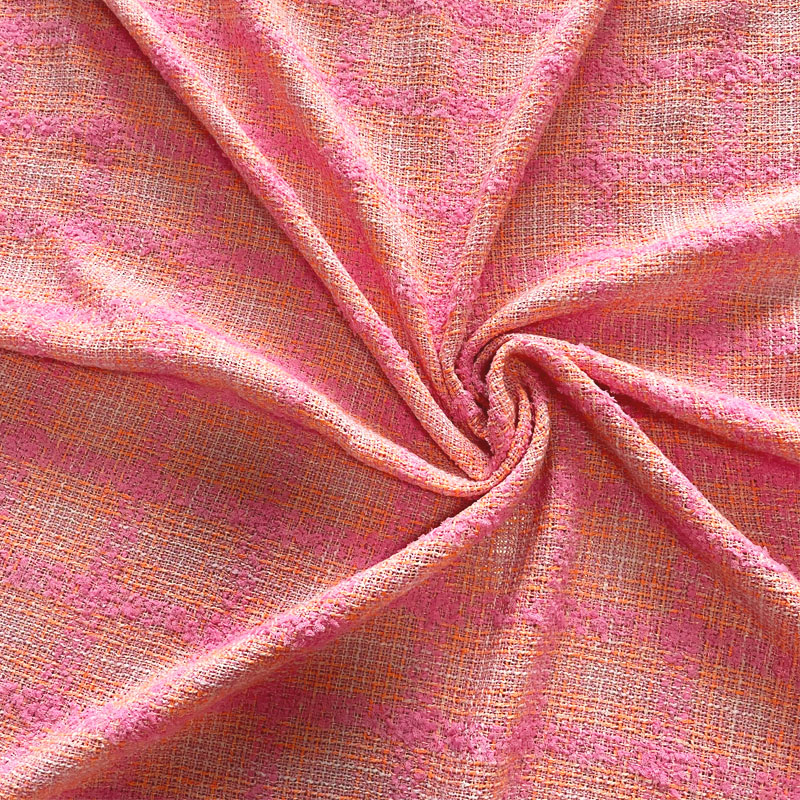 Pink and Orange Lattice With R - Sewing Tweed Fabric recension och pris