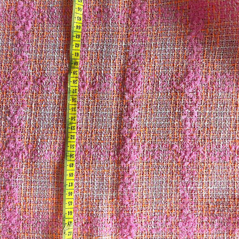 Pink and Orange Lattice With R - Sewing Tweed Fabric recension och pris