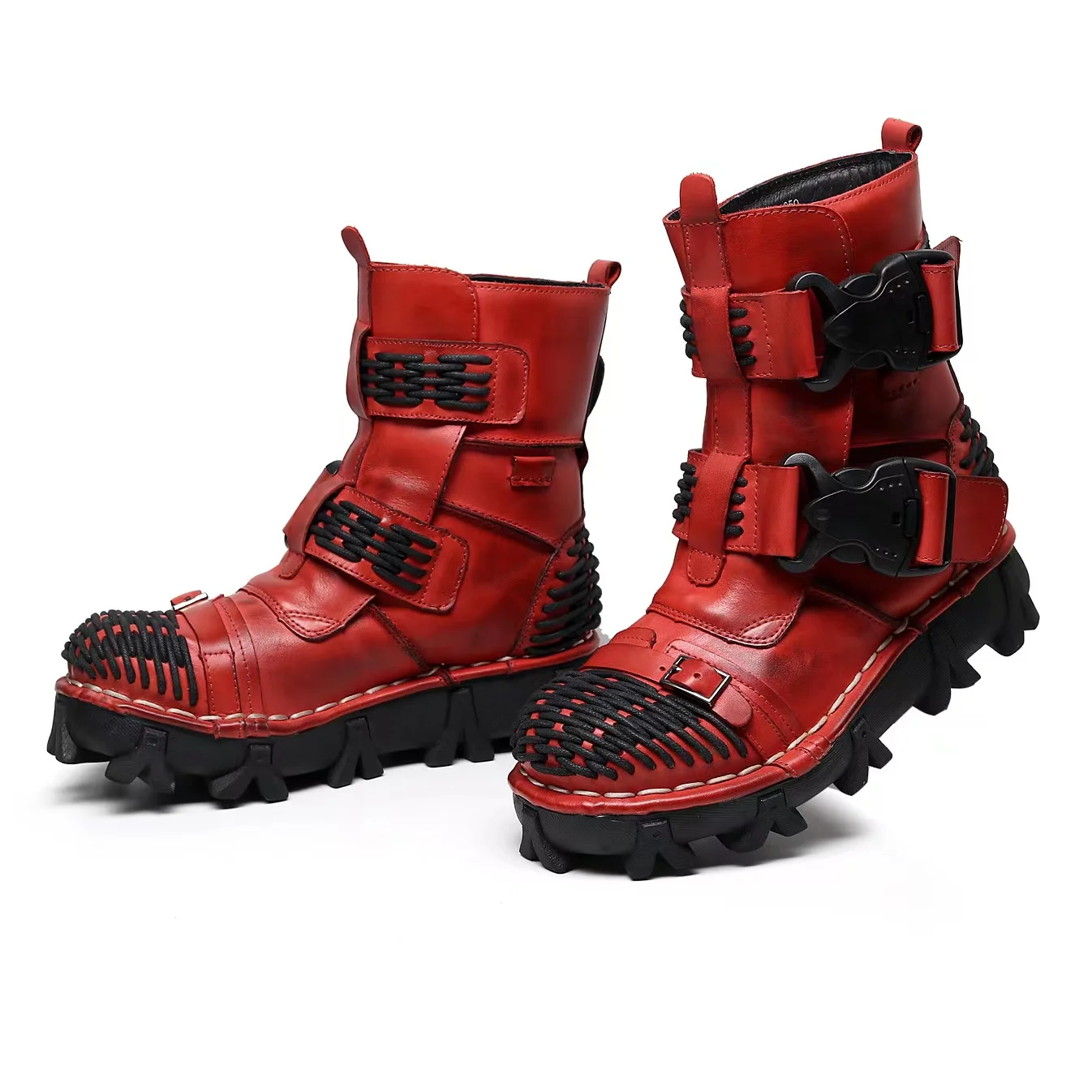 Men's Genuine Leather Motorcyc - Sewing Latex recension och pris