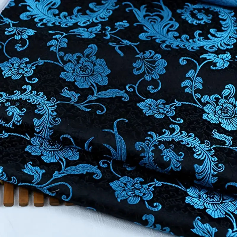 3D Blue Phoenix Tail Brocade F - Sewing Cloth recension och pris