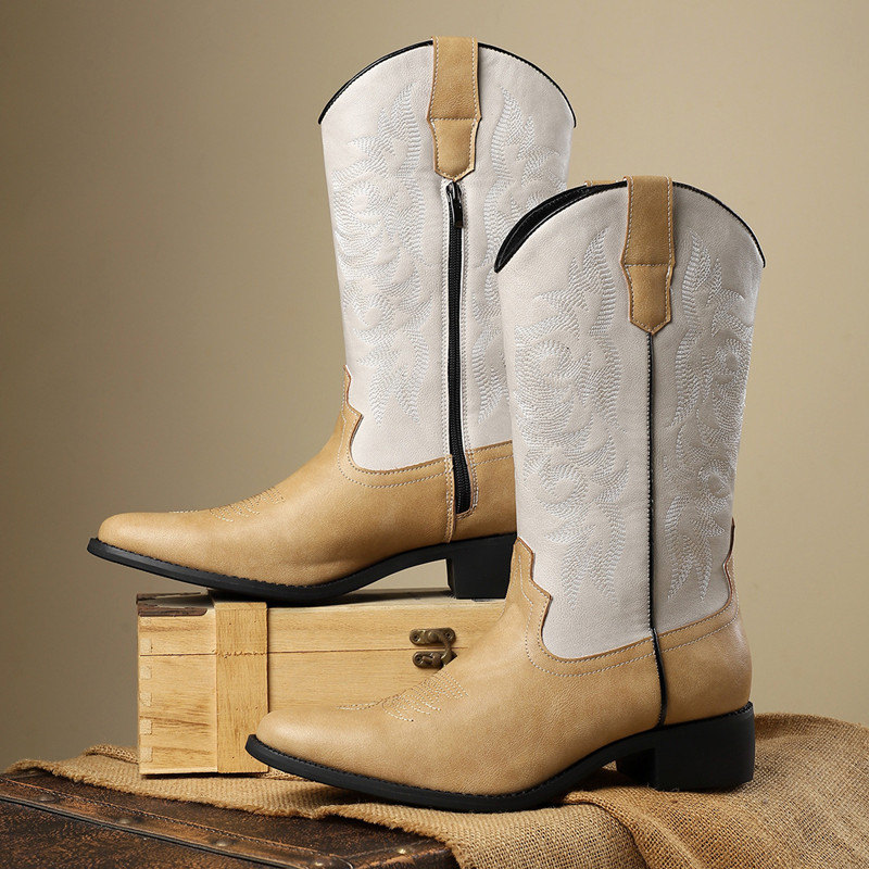 NEW Men High Boots Embroidery  - Sewing Embroidery Fabric recension och pris