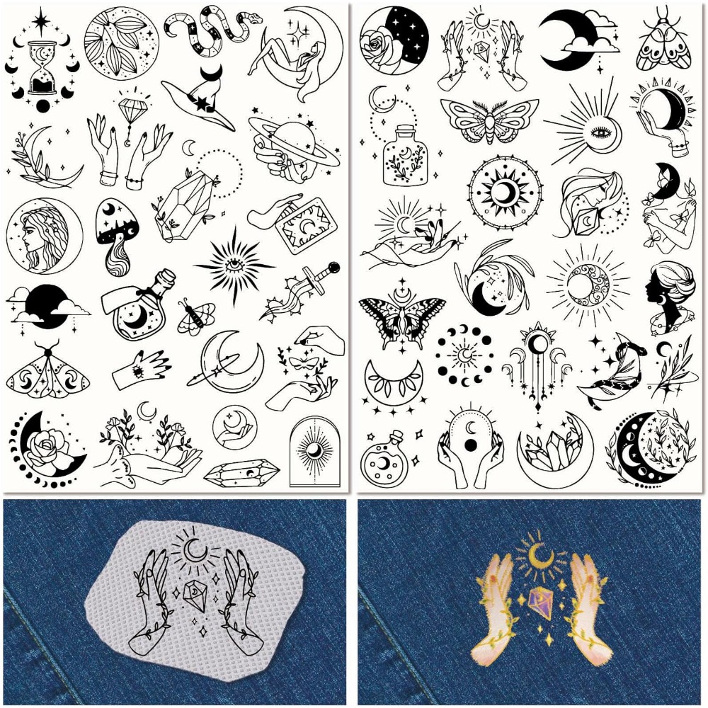 51Pcs Boho Moon Sun Water Solu - Sewing Embroidery Fabric recension och pris