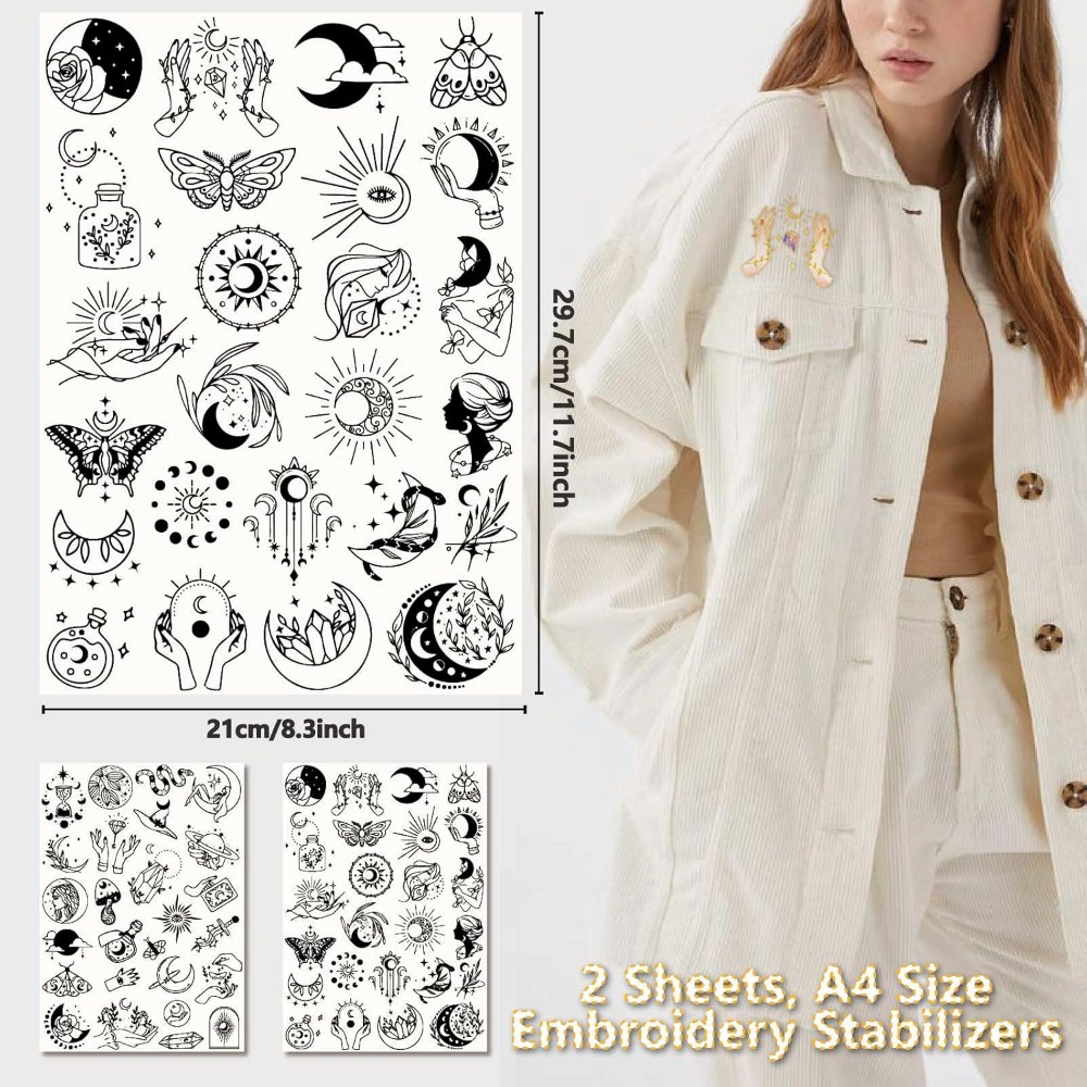 51Pcs Boho Moon Sun Water Solu - Sewing Embroidery Fabric recension och pris